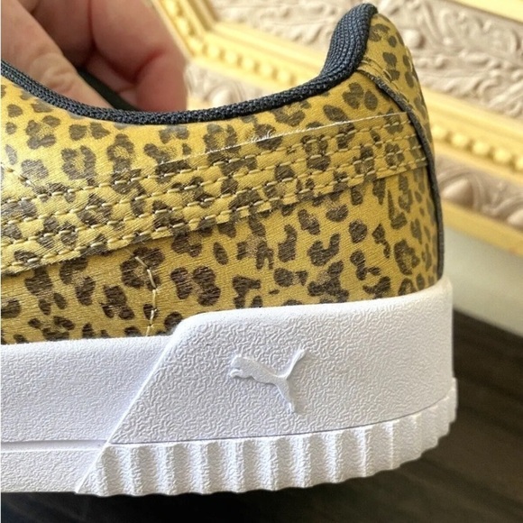 Womens Puma Size 11 Platform Sneakers Animal Leopard Print Carina Shoes Comfort - Picture 4 of 6